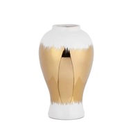 Keramická váza TALA 17X17X26 biela + zlatá