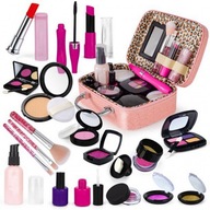 Puzdro na make-up, sada kozmetiky + štetce Puzdro na make-up, sada kozmetiky + štetce