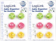 LogiLink samolepiace spony na 1 kábel 6ks x2 LogiLink samolepiace spony na 1 kábel 6ks x2