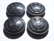 4x stredové kryty Emblémy pre ráfiky VOLKSWAGEN VW 65mm BLACK EDITION