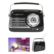 Madison Vintage batériové FM BT USB rádio, čierne Madison Vintage batériové FM BT USB rádio, čierne
