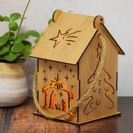 Adventný lampáš pre Roraty lampáš Drevené osvetlené LED svetlo Adventný lampáš pre Roraty lampáš Drevené osvetlené LED svetlo