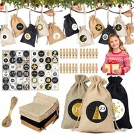ADVENTNÝ KALENDÁR ZÁvesné TAŠKY UROBIŤ SAMI NA MIKUŠSKÉ VIANOCE ADVENTNÝ KALENDÁR ZÁvesné TAŠKY UROBIŤ SAMI NA MIKUŠSKÉ VIANOCE