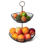 Kovový košík, ozdobný stojan na ovocie, cukríky