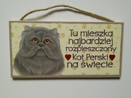 Ozdobná plaketa s motívom / perzská mačka