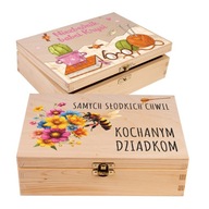 Krabička s personalizovanou potlačou ako darček pre babku, dedka, sladkosti
