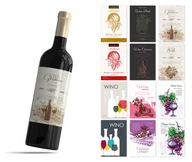 Etikety na víno 40 ks Váš text Vodotesné!
