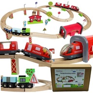 DREVENÝ PODANÍK KOĽAJE VLAKOVÝ BATÉRIA AUTOTUNNEL 320 CM SÚPRAVA DRÁH D DREVENÝ PODANÍK KOĽAJE VLAKOVÝ BATÉRIA AUTOTUNNEL 320 CM SÚPRAVA DRÁH D