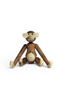 drevená mini hračka opica, teak / limba, Kay Boje