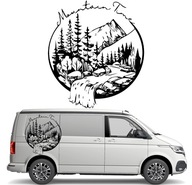 NÁLEPKA na auto Camper HORY LES RIVER 44x49 NÁLEPKA na auto Camper HORY LES RIVER 44x49