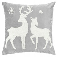 Vianočná obliečka na vankúš 45x45 Sobí sivý Velvet Vianočná obliečka na vankúš 45x45 Sobí sivý Velvet
