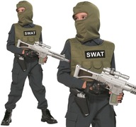 KARNEVALOVÝ KOSTÝM POLÍCIA S.W.A.T. Prevlek policajta 140 cm KARNEVALOVÝ KOSTÝM POLÍCIA S.W.A.T. Prevlek policajta 140 cm