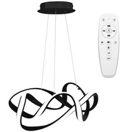 MODERNÉ LED ČIERNE ZÁVISNÉ STROPNÉ SVIETIDLO + DIAĽKOVÉ OVLÁDANIE MODERNÉ LED ČIERNE ZÁVISNÉ STROPNÉ SVIETIDLO + DIAĽKOVÉ OVLÁDANIE