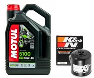 Olej MOTUL 5100 10W40 4L. + Filter KN-204-1, Honda CB600F, 03-13 Olej MOTUL 5100 10W40 4L. + Filter KN-204-1, Honda CB600F, 03-13