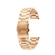 Oceľový náramok na hodinky 18mm - ružový. zlato