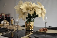 Vianočný zlatý kvetináč 18 na dekoráciu stola