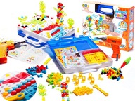 BLOKY PUZZLE V KUFRE SKRUTKOVAČ 237 prvkov 4v1 BLOKY PUZZLE V KUFRE SKRUTKOVAČ 237 prvkov 4v1