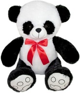 Maskot medvedíka Panda s mašľou - 30 cm