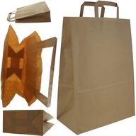 Eko papierové tašky hnedé 32x16x43cm - 25 ks