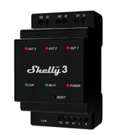 Shelly Pro 3 LAN WIFI BT 3-kanálový 16A Shelly Pro 3 LAN WIFI BT 3-kanálový 16A