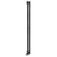 Sapho PILON kúpeľňový radiátor 122x1800 mm 2 vešiaky matná čierna IZ124 Sapho PILON kúpeľňový radiátor 122x1800 mm 2 vešiaky matná čierna IZ124