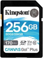 Kingston SDXC Canvas Go Plus 256GB 170R C10 UHS-I