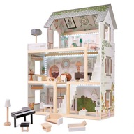 LULILO Drevený domček pre bábiky FLORO boho LED 78cm