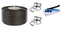 16MM PP SÚPRAVA NA VIAZANIE PALIET, biela + KLAPKY + NAPÍNAČ 16MM PP SÚPRAVA NA VIAZANIE PALIET, biela + KLAPKY + NAPÍNAČ