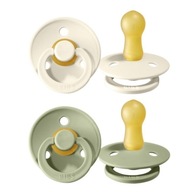 BIBS HEVEA cumlík L 18+ IVORY SAGE 2-BAL BIBS HEVEA cumlík L 18+ IVORY SAGE 2-BAL
