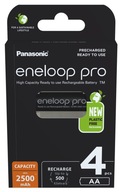 Batérie PANASONIC ENELOOP PRO 4x R6/AA 2500mA Batérie PANASONIC ENELOOP PRO 4x R6/AA 2500mA