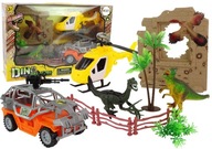 Veľký Dinosaur Park Dinosaurs Auto Helicop Set