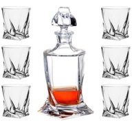 Karafa CRYSTAL s GRAVÍNOM na whisky + poháre