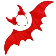 set Čelenka DEVIL S ROHMI ČERVENÉ krídla set Čelenka DEVIL S ROHMI ČERVENÉ krídla