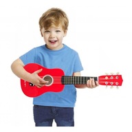 Viga Drevená KLASICKÁ gitara pre deti, červená, 53 cm, 6 strún na ukulele Viga Drevená KLASICKÁ gitara pre deti, červená, 53 cm, 6 strún na ukulele