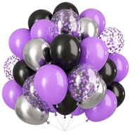 Fialové čierne balóny k 18. narodeninám Sada balónov Birthday Halloween Large Fialové čierne balóny k 18. narodeninám Sada balónov Birthday Halloween Large