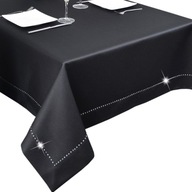 GLAMOUR obrus odolný voči škvrnám 260x140 trysková čierna strieborná