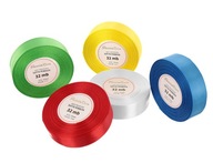 Sada stužiek stuhy pre dekorácie darčeky dekoratívne 25 mm 5ks farebné Sada stužiek stuhy pre dekorácie darčeky dekoratívne 25 mm 5ks farebné