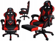 Otočná herná kancelárska stolička čierno-červená MALATEC