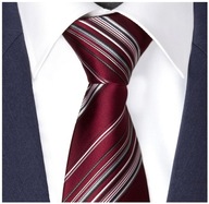 CLASSIC BUSINESS Žakárová pánska kravata k bordovému obleku GREG g60 CLASSIC BUSINESS Žakárová pánska kravata k bordovému obleku GREG g60