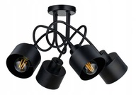 PODKROVNÁ STROPNÁ ZÁVISNÁ LAMPA 4x ČIERNY HRNEK PODKROVNÁ STROPNÁ ZÁVISNÁ LAMPA 4x ČIERNY HRNEK