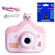 Digitálny fotoaparát pre deti mačiatko 12mpx 1080p fotoaparát darček pre dieťa