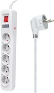 Napájacia lišta Libox LBR5-5 5 zásuviek 5m biela Napájacia lišta Libox LBR5-5 5 zásuviek 5m biela