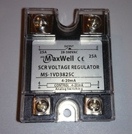 Polovodičové relé regulátora SSR 25A/400V 4-20mA Polovodičové relé regulátora SSR 25A/400V 4-20mA