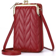 Malá kabelka, taška cez rameno, červená taška do pása, peňaženka, puzdro na telefón
