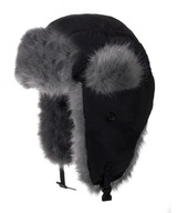 Čierna dámska zimná teplá čiapka Ushanka Čierna dámska zimná teplá čiapka Ushanka