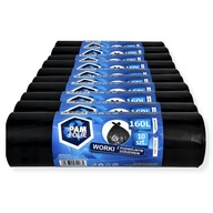 Budovacie vrecká 160 l 100 ks veľké silné 40 mikrónov Pam folie x10 Budovacie vrecká 160 l 100 ks veľké silné 40 mikrónov Pam folie x10
