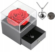 VALENTÍNSKY SET ETERNAL ROSE NÁHRDELNÍK DARČEK VALENTÍNSKY SET ETERNAL ROSE NÁHRDELNÍK DARČEK