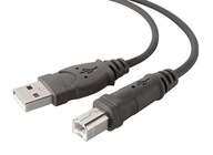 KÁBEL TLAČIARNE USB A NA USB B ČIERNY 1,8M
