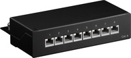 CAT 6 mini/desktop patch panel 8 portov Čierny CAT 6 mini/desktop patch panel 8 portov Čierny