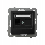 RJ45 kat 5e počítačová zásuvka Black Ospel As RJ45 kat 5e počítačová zásuvka Black Ospel As